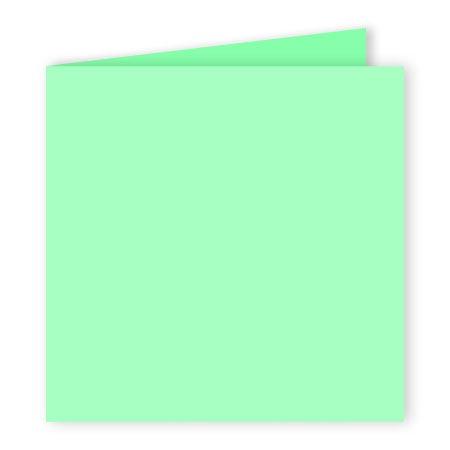 Pollen - 25 cartes doubles carrées 13.5 x 13.5 cm - Vert jade
