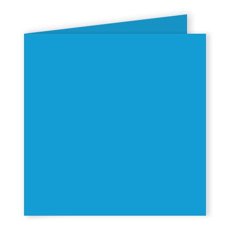 Pollen - 25 cartes doubles carrées 13.5 x 13.5 cm - Bleu turquoise