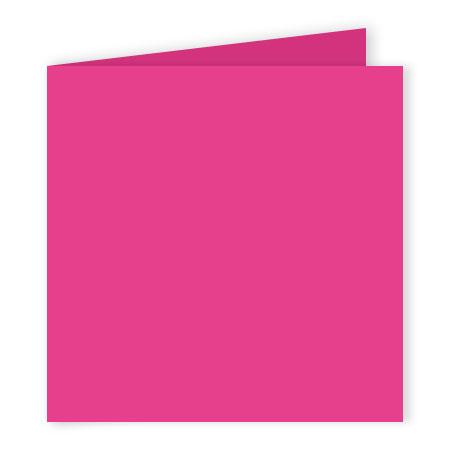 Pollen - 25 cartes doubles carrées 13.5 x 13.5 cm - Rose fuchsia