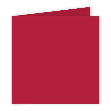 Pollen - 25 cartes doubles carrées 16 x 16 cm - Rouge groseille