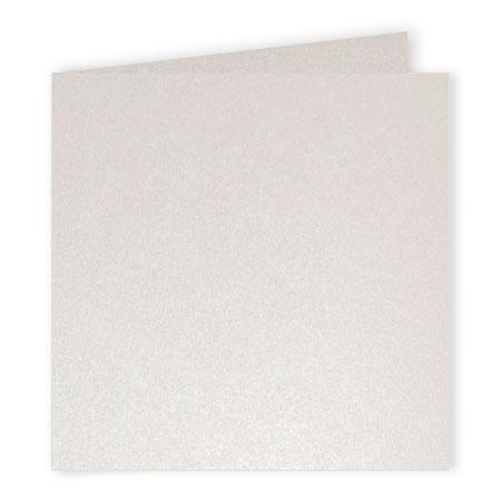 Pollen - 25 cartes doubles carrées 13.5 x 13.5 cm - Blanc irisé
