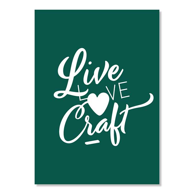 Carte postale - Live Love Craft