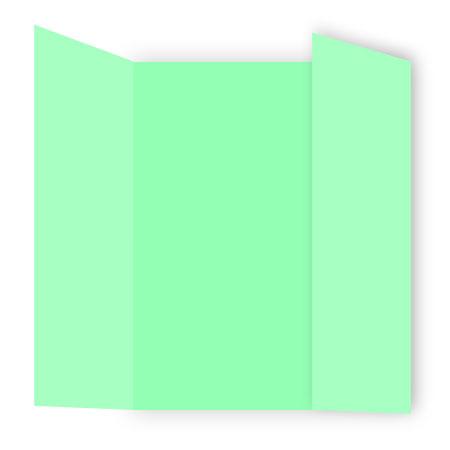 Pollen - 25 cartes rectangulaires triptyques 16 x 16 cm - Vert jade