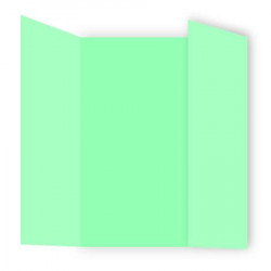 Pollen - 25 cartes rectangulaires triptyques 16 x 16 cm - Vert jade