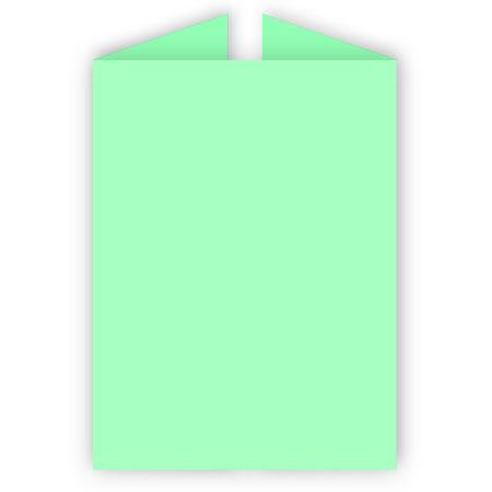 Pollen - 25 cartes rectangulaires triptyques 11 x 15.5 cm - Vert jade