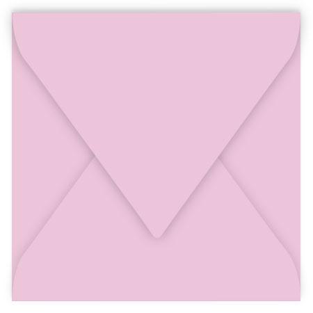 Pollen - 20 enveloppes carrées 16.5 x 16.5 cm - Rose dragée