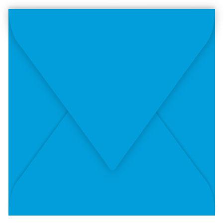 Pollen - 20 enveloppes carrées 16.5 x 16.5 cm - Bleu turquoise