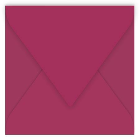Pollen - 20 enveloppes carrées 16.5 x 16.5 cm - Framboise