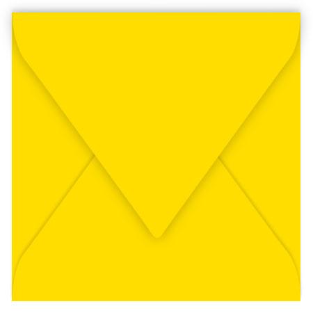 Pollen - 20 enveloppes carrées 16.5 x 16.5 cm - Jaune soleil
