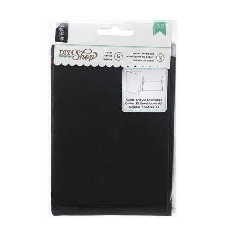 DIY Shop - A2 Cards & Envelopes - Chalkboard - 12 cards/12 envelopes