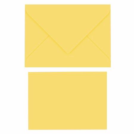 Pollen - Assortiment de 5 petites enveloppes et 5 petites cartes rectangulaires - Caramel