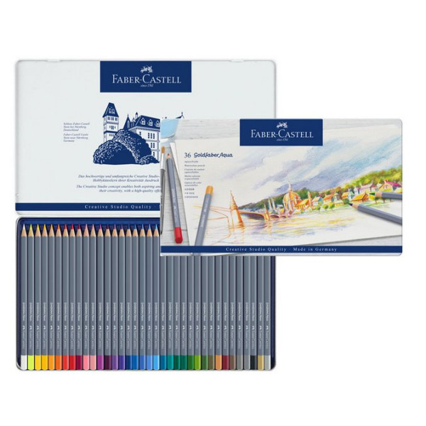 36 crayons de couleur aquarellables GoldFaber Aqua