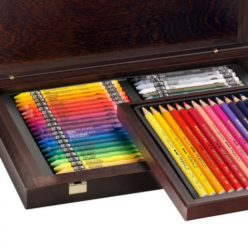 Coffret cadeau de 30 crayons Prismalo et 40 pastels Neocolor II