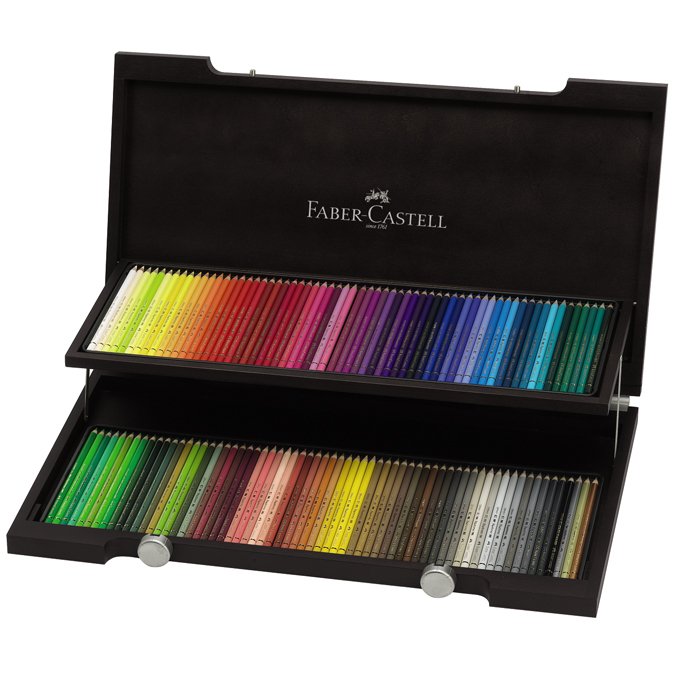 Coffret en bois de 120 crayons de couleur Polychromos