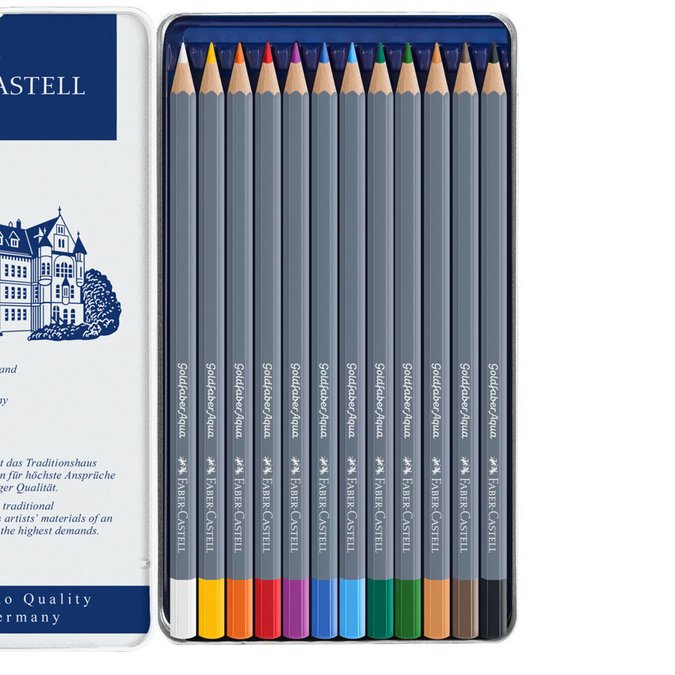12 crayons de couleur aquarellable Goldfaber Aqua