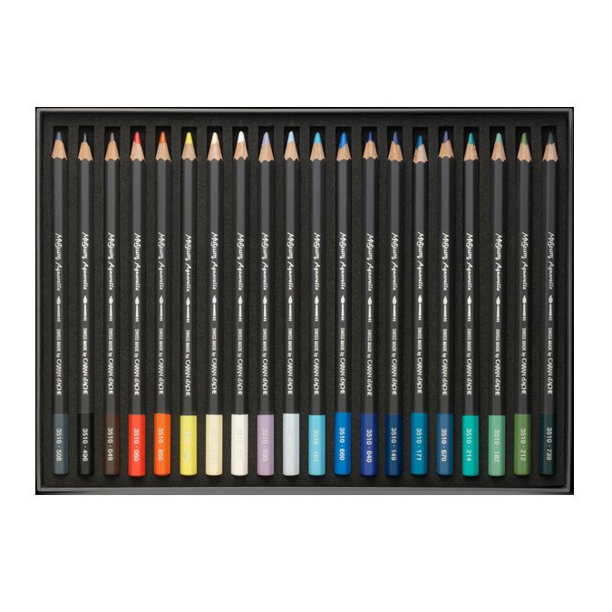 Assortiment de 20 crayons Museum aquarellables - Marine