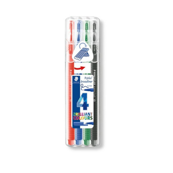 4 feutres Triplus Broadliner 338