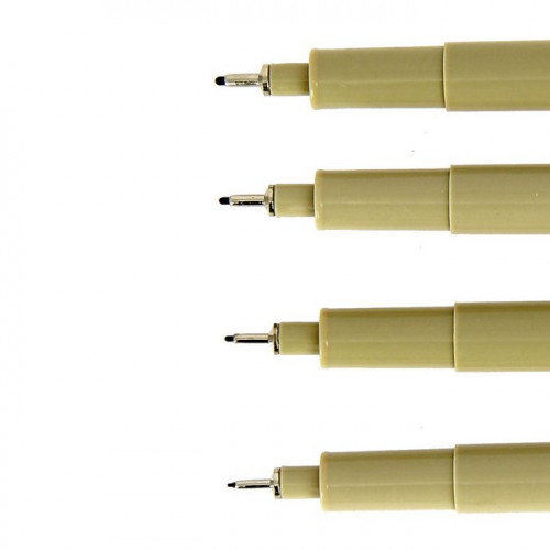 Lot de 4 feutres à pointe calibrée