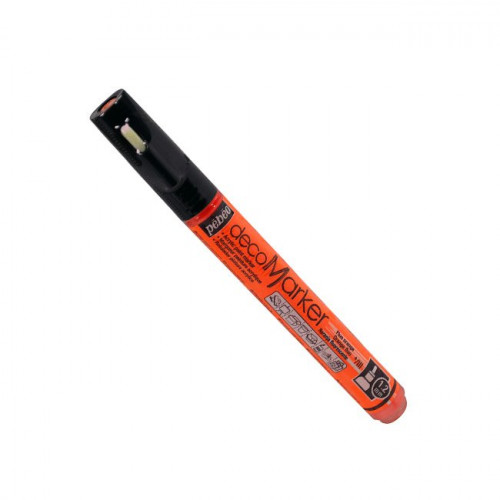 DecoMarker - Feutre peinture pointe ronde 1,2 mm - Orange fluo