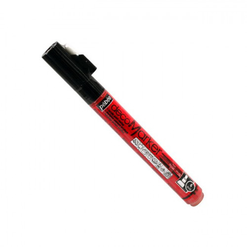 DecoMarker - Feutre peinture pointe ronde 4 mm - Rouge