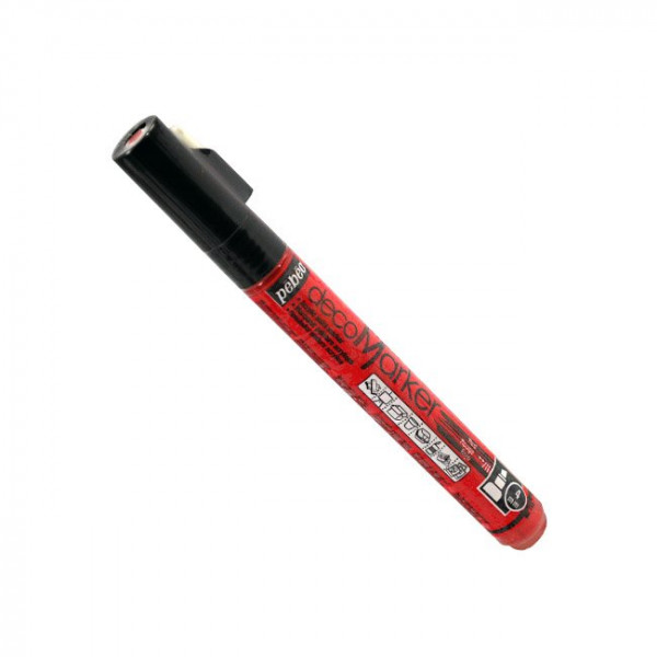 DecoMarker - Feutre peinture pointe biseautée 4 mm - Rouge