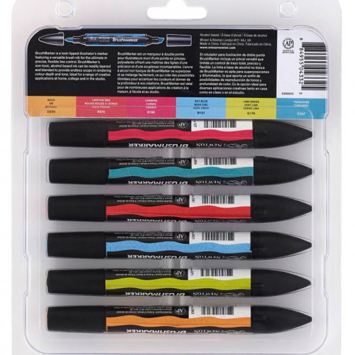 6 marqueurs Brushmarkers - Tons moyens