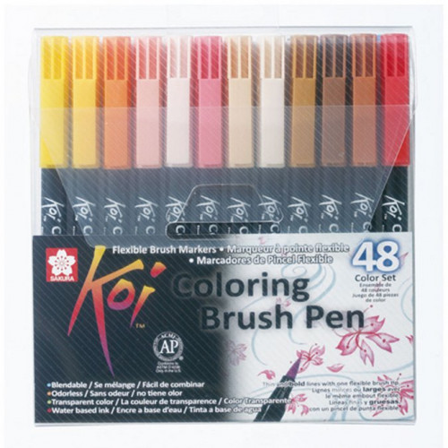 Assortiment de 48 feutres pinceau
