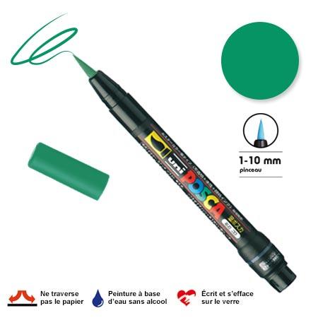 Marqueur Posca pointe pinceau - 0.1-10 mm - Vert