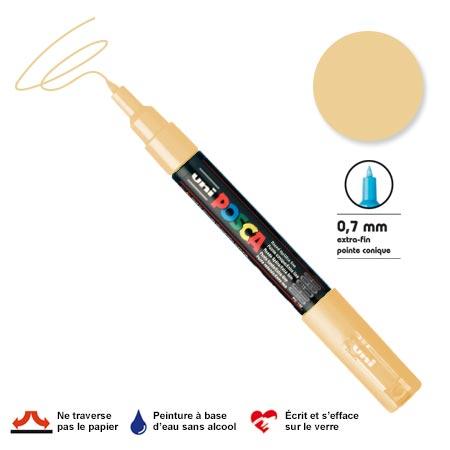 Marqueur Posca pointe conique - Trait extra fin 0.7-1 mm - Beige
