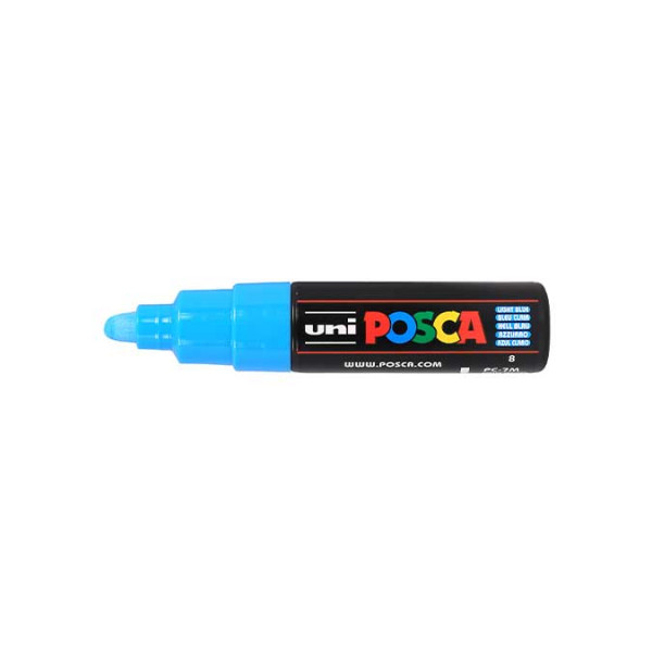 Marqueur Posca pointe large conique 4,5 à 5,5 mm - bleu clair