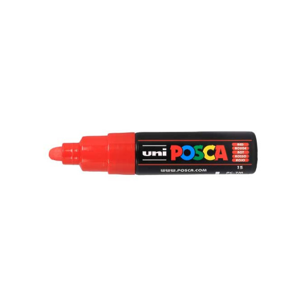 Marqueur Posca pointe large conique 4,5 à 5,5 mm - rouge