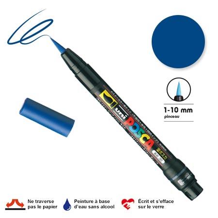 Marqueur Posca pointe pinceau - 0.1-10 mm - Bleu foncé