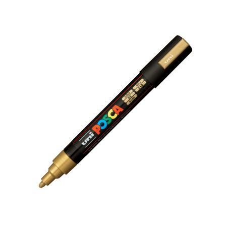 Marqueur Posca trait moyen 2,5 mm - Boite de 8 couleurs métal assorties