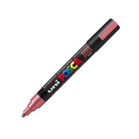 Marqueur Posca trait moyen 2,5 mm - Boite de 8 couleurs métal assorties