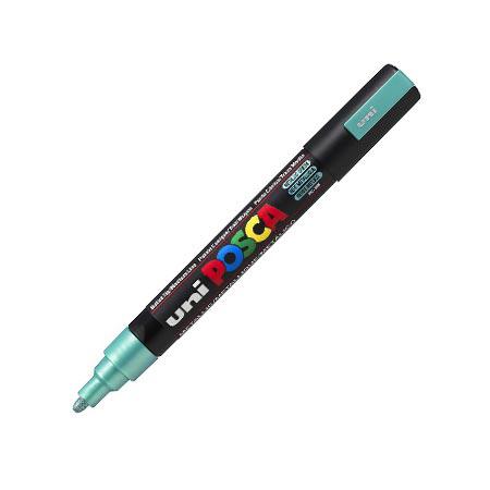 Marqueur Posca trait moyen 2,5 mm - Boite de 8 couleurs métal assorties