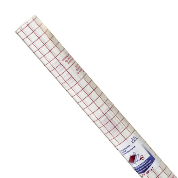 Rouleau Couvre-livre Adhésif ELBA - Repositionnable Brillant - 0,45x3 M - Neuf