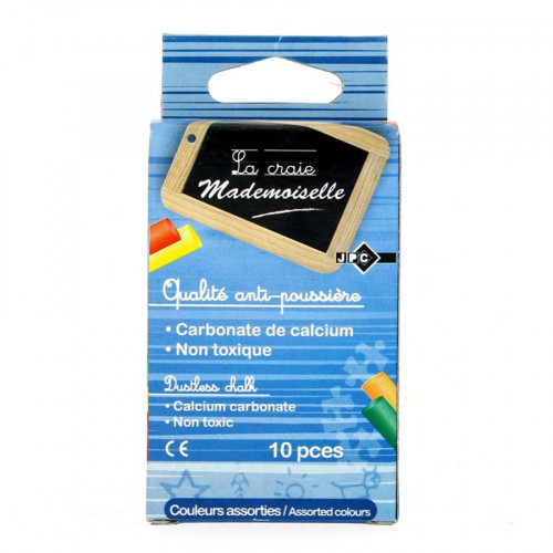 Craies anti-poussière - 10 couleurs assorties