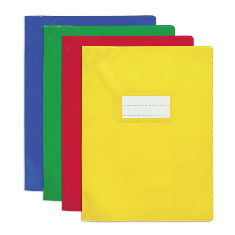 Protège-cahier en PVC - 17 x 22 cm - 1 pcs, couleur alétoire