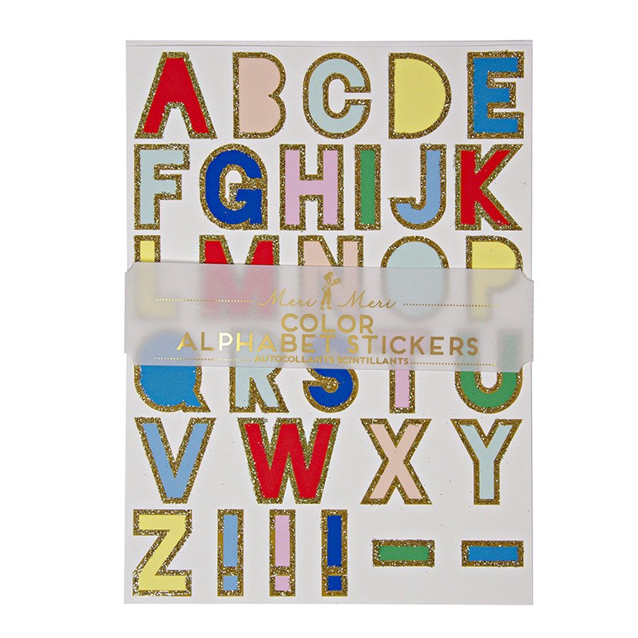 Alphabet stickers - Multicolore - 10 pcs