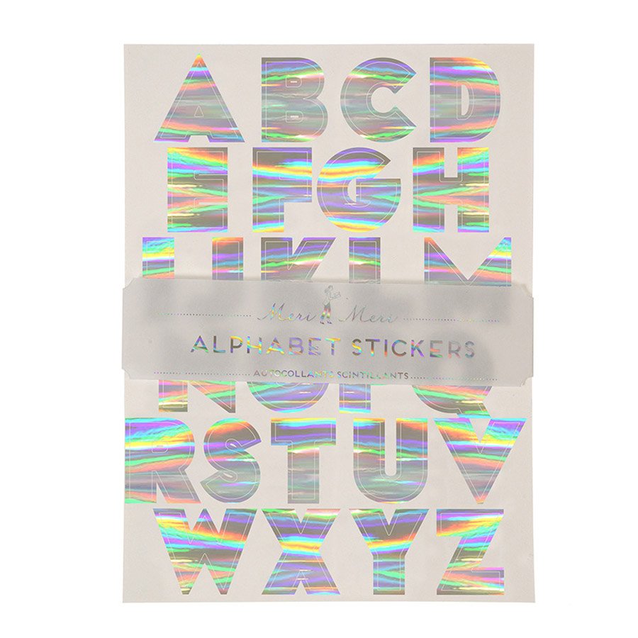 Alphabet stickers - Argentés - 10 pcs