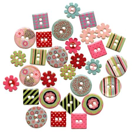 Boutons à motifs - Spring
