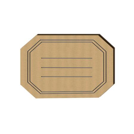 Sujet en bois médium - Etiquette pour cahier d'école - 3,8 x 5,6 cm