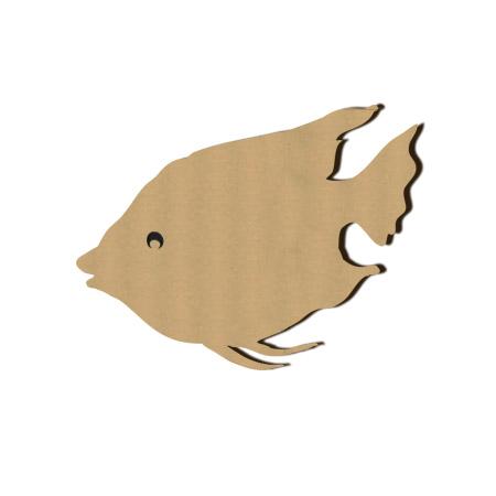 Sujet en bois médium - Poisson ange - 4 x 2 cm