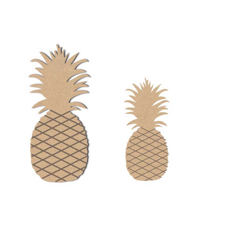 Ananas en bois x2 - 5.5 x 2.5 cm