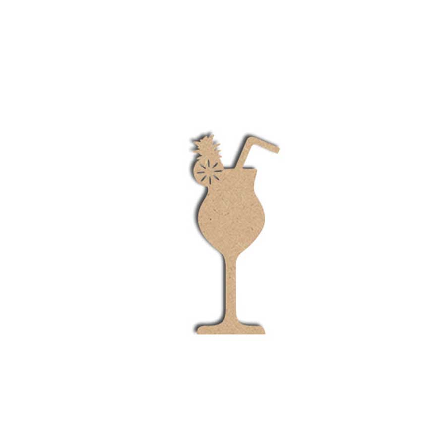 Sujet en bois médium - Cocktail - 5 x 2 cm