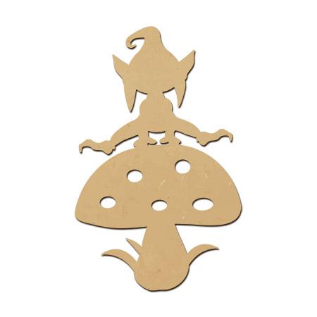 Sujet en bois médium - Lutin saute-moutons - 5,4 x 3,4 cm