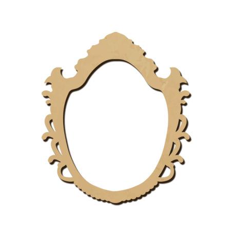 Sujet en bois médium - Cadre princesse - 8,2 x 7 cm