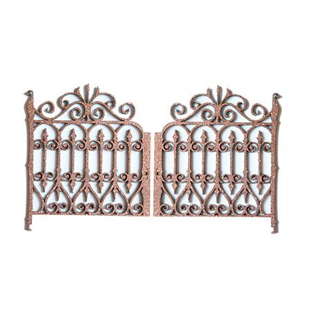 Sujet en bois médium - Portail 2 pièces - 10 x 11,4 cm une porte