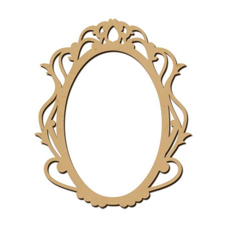 Support en bois médium - Cadre marquise - 15 x 12.5 cm
