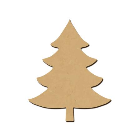 Sujet en bois médium - Sapin - 5 x 4,7 cm